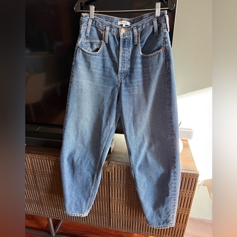 Re/Done Relaxed Fit Blue Jeans